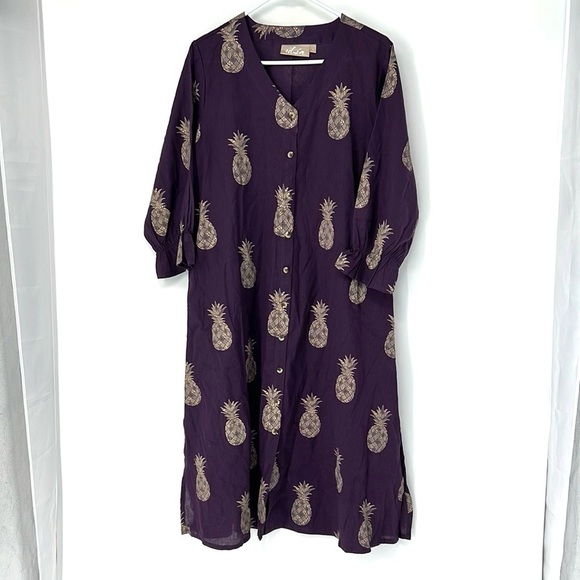 Utsa women’s large Purple Pineapple Dress - Picture 1 of 9